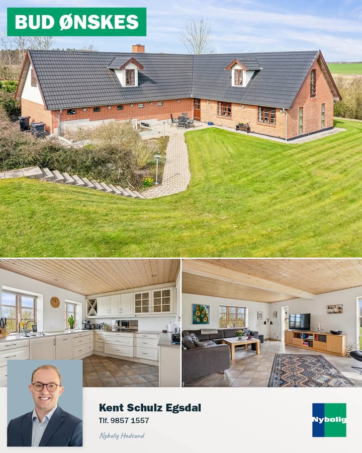 Nybolig Hadsund søger bud på rummelig villa i naturskønne omgivelser
