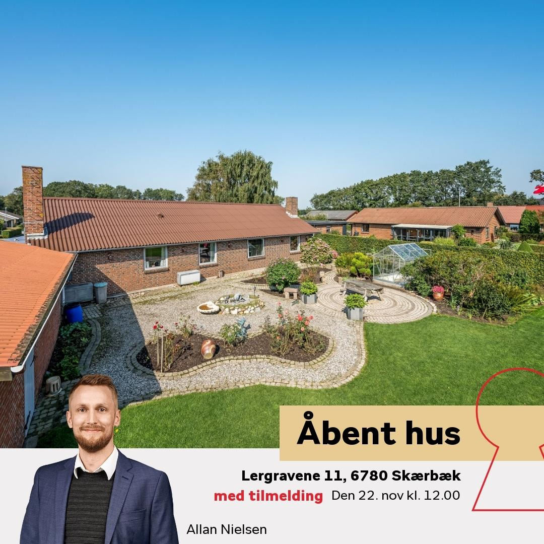 Home Tønder inviterer til åbent hus i etplansvilla i Skærbæk