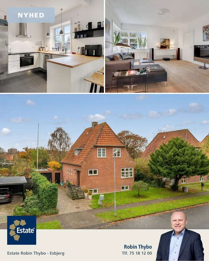 Nyhed fra ESTATE Robin Thybo: Velholdt murermestervilla i Esbjerg C til salg
