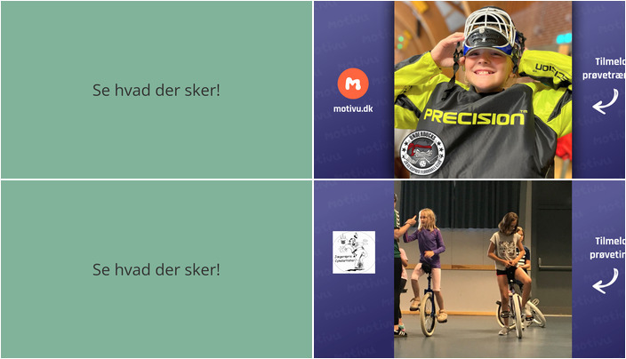 Aktiviteter i Jægerspris: Prøvetræning i floorball og enhjulscykling for unge