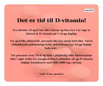 Vejlby Apotek anbefaler D-vitamin i vinterhalvåret for sundhed og velvære