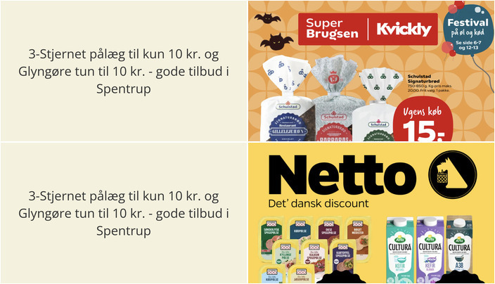 3-Stjernet pålæg til kun 10 kr. og Glyngøre tun til 10 kr. - gode tilbud i Spentrup