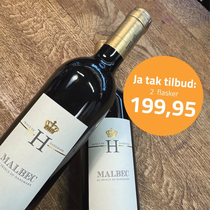 Pedersborg Vin tilbyder to flasker Malbec du Prince Rouge til specialpris