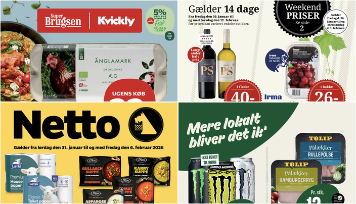 Spier PS vin til 40 kr. og Mou specialsuppe til 20 kr. - se de lokale tilbud i Rødding