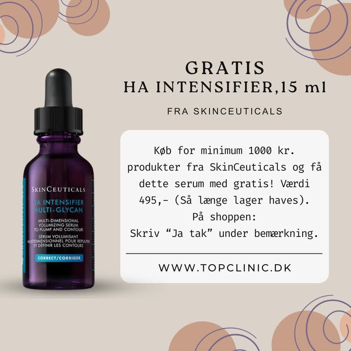Top Clinic tilbyder gratis antioxidant serum ved køb over 1000 kr.