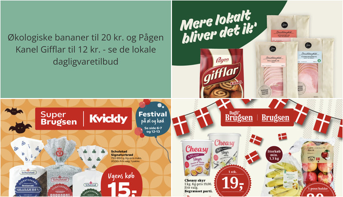 Økologiske bananer til 20 kr. og Pågen Kanel Gifflar til 12 kr. - se de lokale dagligvaretilbud
