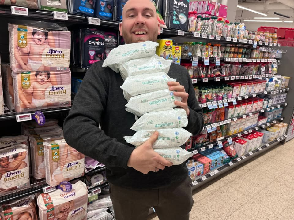 Stort tilbud på vådservietter fra MENY Hobro: Få 1200 styk for kun 99,95 kr.