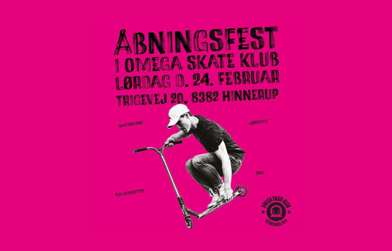 Omega Skate Klub fejrer genåbning med åbningsfest den 24. februar