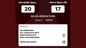 Hornbæk står stærkt trods skader og sikrer sejr over Nørre Djurs