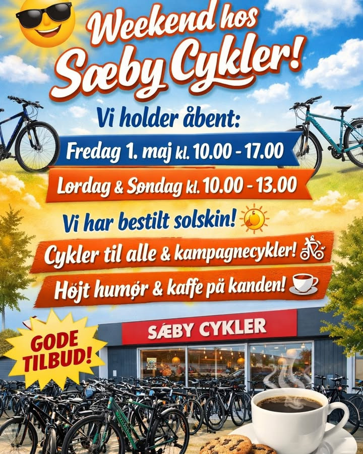 Sæby Cykler inviterer til forårsweekend med åbent hus og tilbud