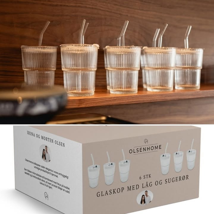 SuperBrugsen Dronninglund tilbyder elegante glaskopper med sugerør til kun 99 kr.