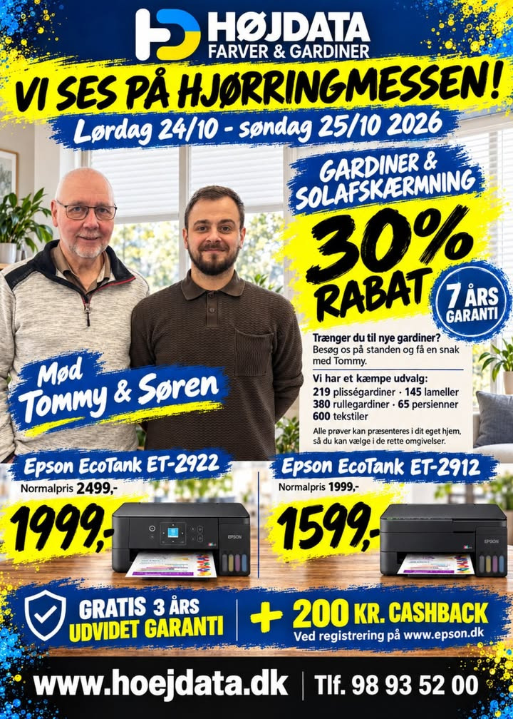 Høj Data/Høj Farver møder kunder på Hjørring Messen 2026 med gode tilbud
