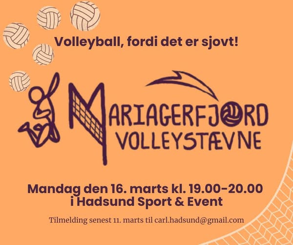 Hadsund Sport og Event inviterer til sjov og spænding til volleyballstævne