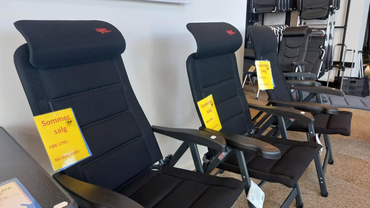 Møllegårdens Camping tilbyder sommersalg på Crespo Air Deluxe positionsstole