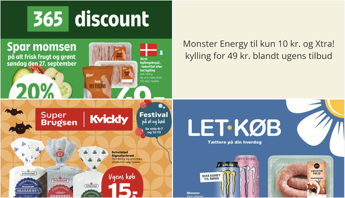 Monster Energy til kun 10 kr. og Xtra! kylling for 49 kr. blandt ugens tilbud