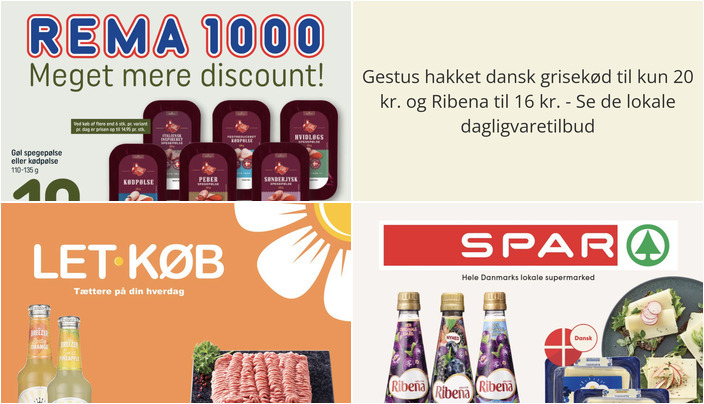 Gestus hakket dansk grisekød til kun 20 kr. og Ribena til 16 kr. - Se de lokale dagligvaretilbud