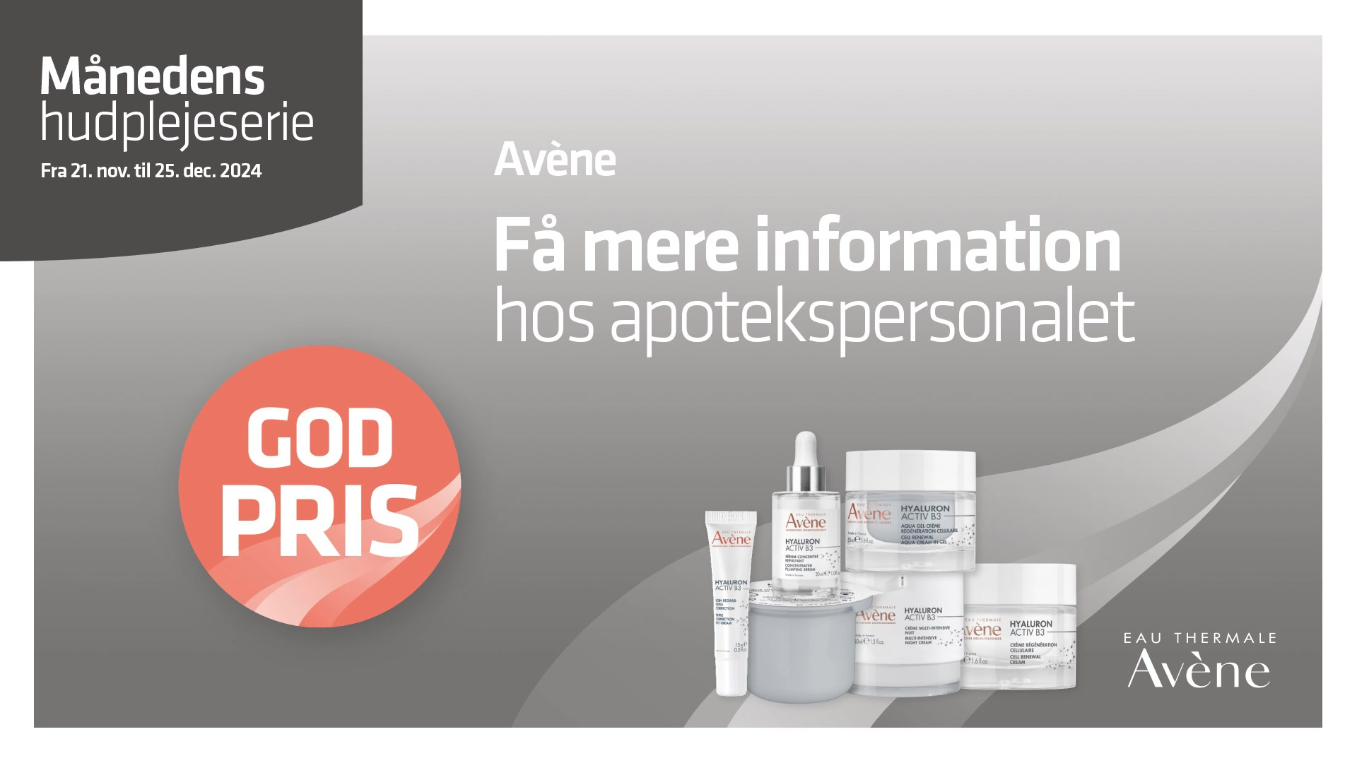 Ikast Apotek præsenterer månedens hudplejeserie med hyaluronsyre fra Avéne