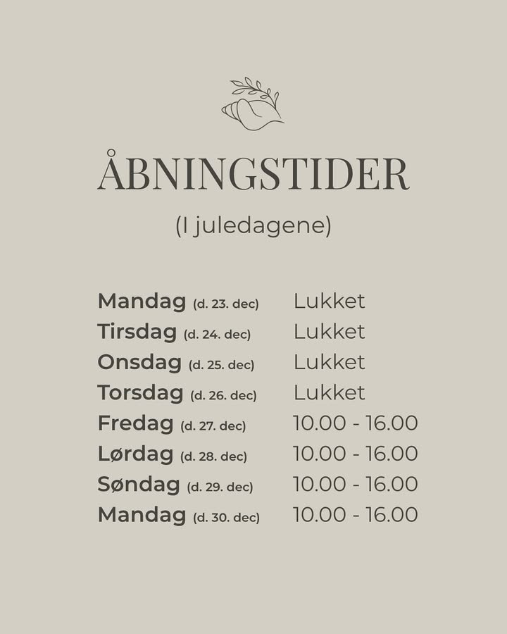 Skaldyrshuset afslører åbningstider for julen 2024: Glædelig jul og godt nytår fra teamet