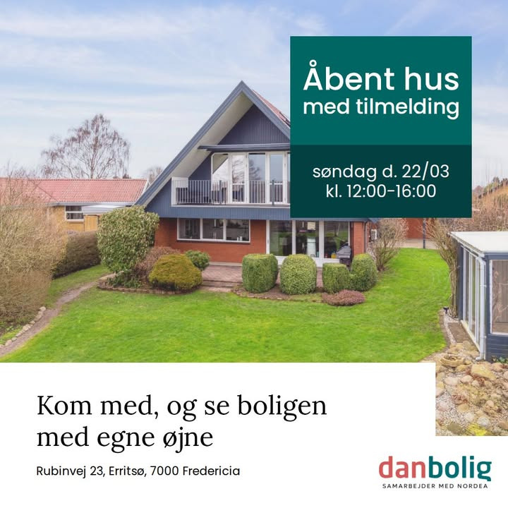 Danbolig Fredericia inviterer til åbent hus på Rubinvej 23 i Erritsø