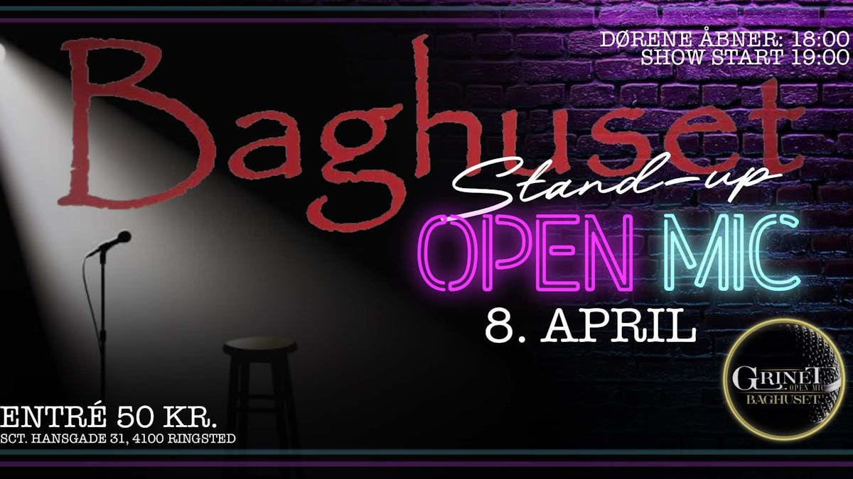 Oplev en aften med live stand-up open mic i Ringsted