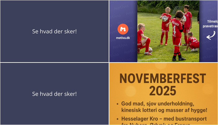 Fodbold for de unge og festlig novemberaften i Hesselager