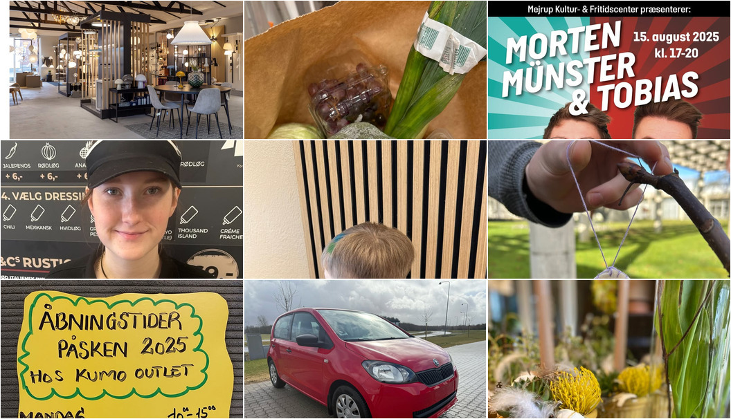 Nyt fra Kumo Outlet, Mejrup Kultur- og Fritidscenter, Kylling & Co Holstebro og 11 andre