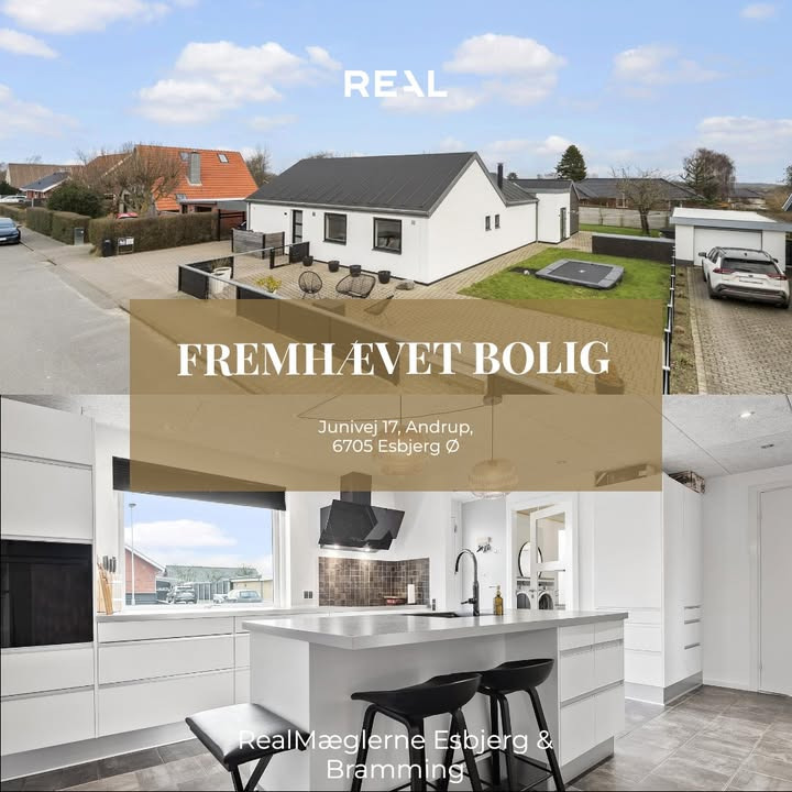 RealMæglerne Esbjerg og Bramming fremhæver familievenlig villa i Andrup til salg