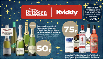 Eksklusive drikkevarer til 50 kr. og økologisk flødeis til 35 kr. hos SuperBrugsen