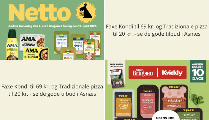 Faxe Kondi til 69 kr. og Tradizionale pizza til 20 kr. - se de gode tilbud i Asnæs