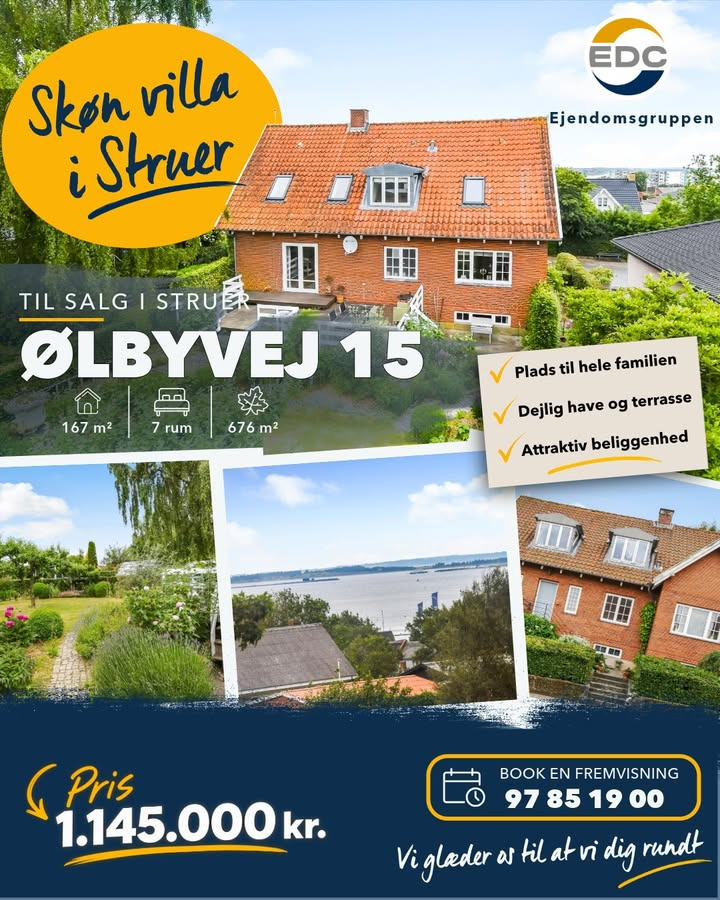 EDC Ejen­doms­grup­pen Struer præsenterer villa på Ølbyvej 15 med 167 m² bolig