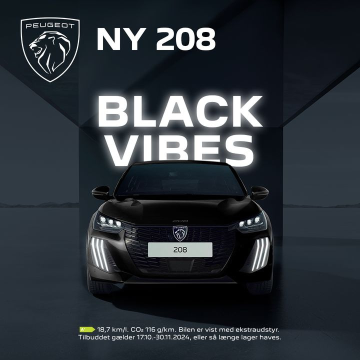 Henrik Christensen Vejle præsenterer Black Vibes hos Peugeot med den sporty 208