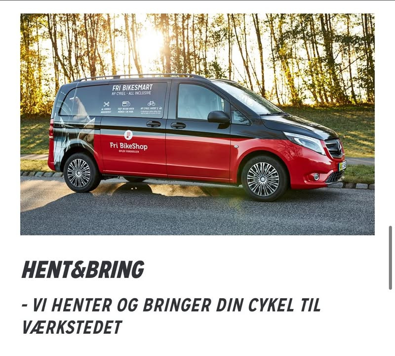 Fri BikeShop Vejle tilbyder hent og bring service for din cykel