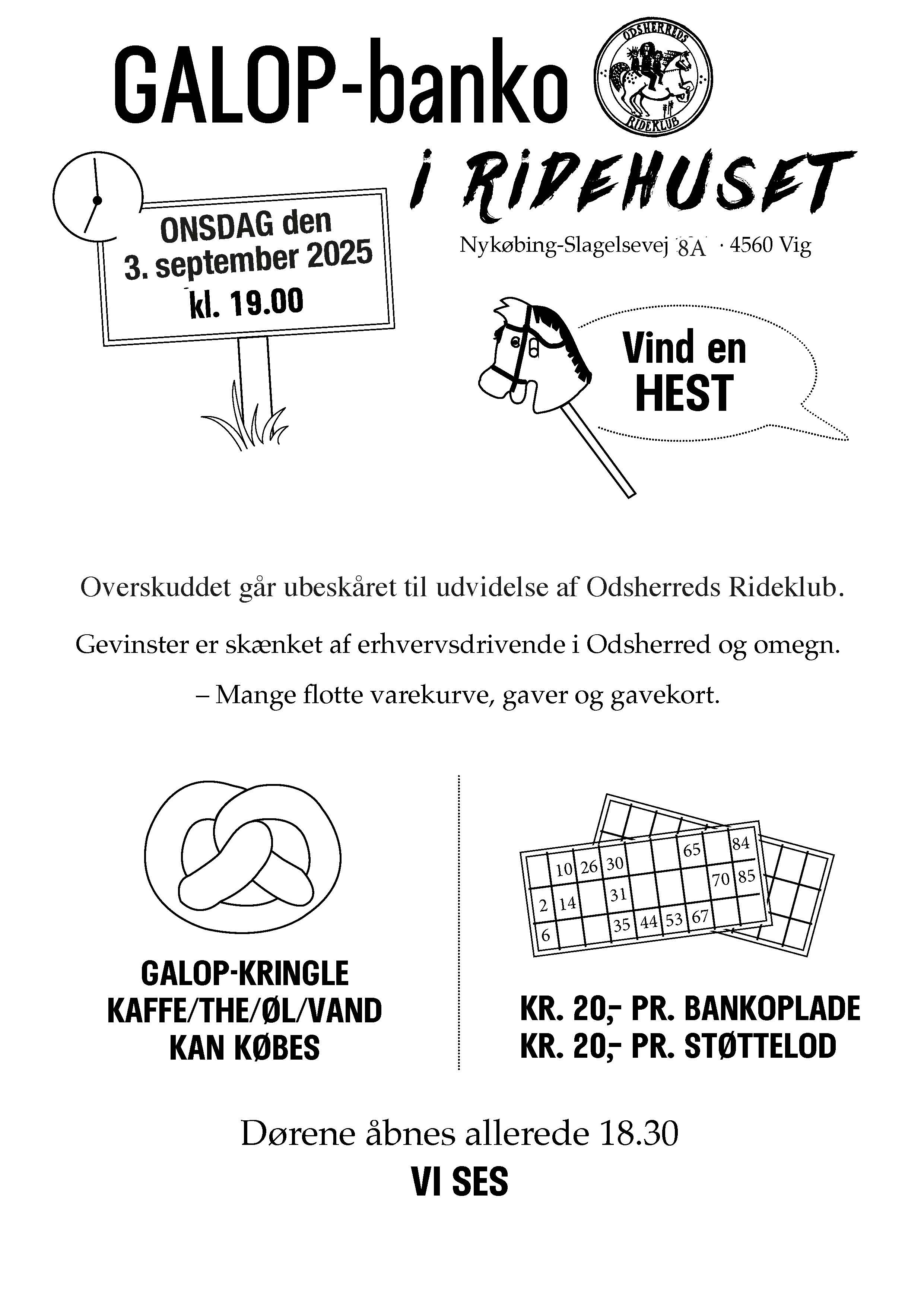 Unikt bankospil i Odsherred Rideklub