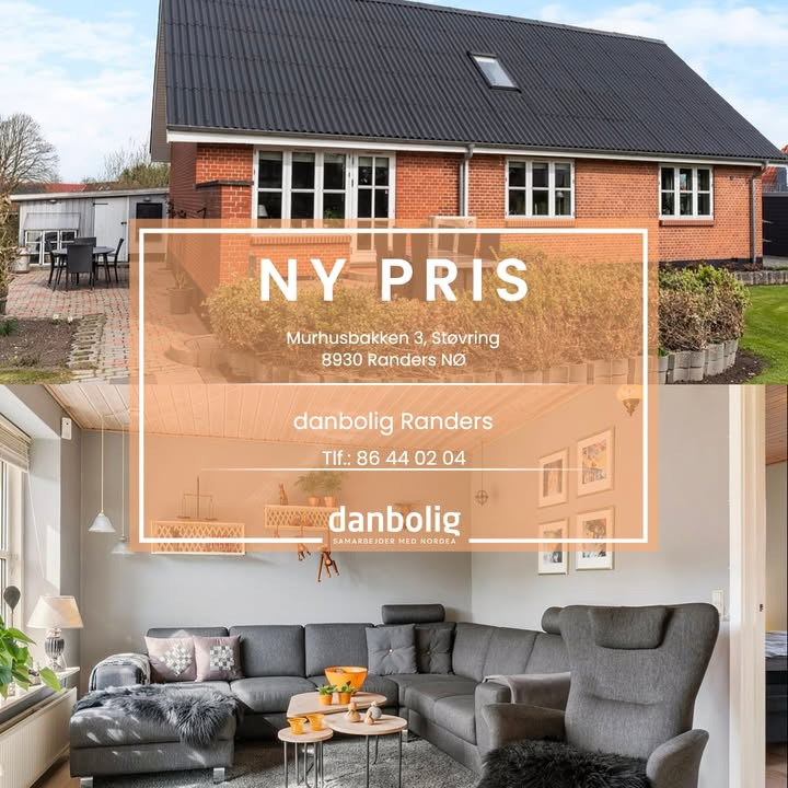 Danbolig Randers annoncerer ny pris på klassisk rødstensvilla i Støvring