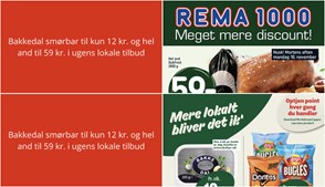 Bakkedal smørbar til kun 12 kr. og hel and til 59 kr. i ugens lokale tilbud