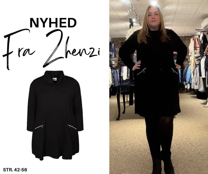 Nyhed fra GARDEROBEN: stilfuld sort tunika fra Zhenzi med lynlåsdetaljer