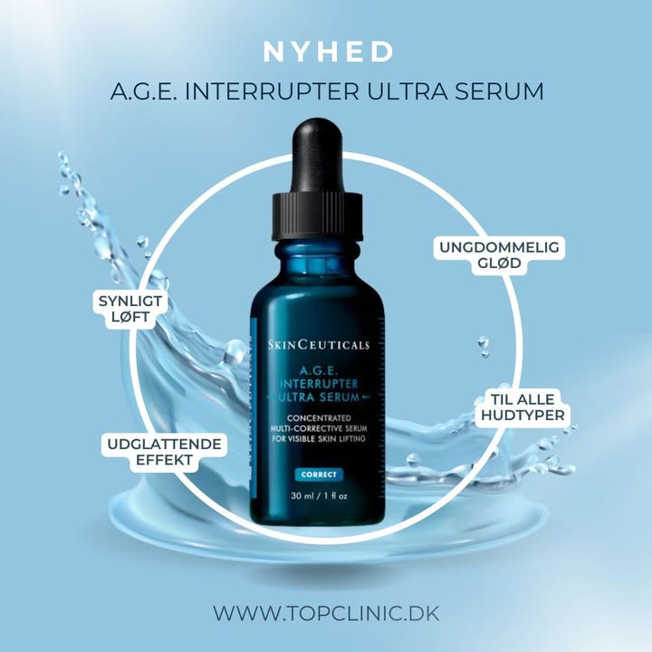 Top Clinic tilbyder gratis HA Intensifier ved køb af A.G.E. Interrupter Ultra Serum