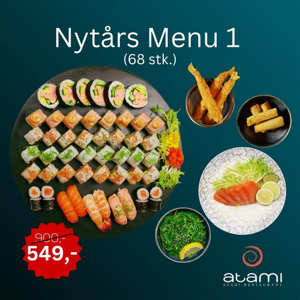 Atami Viborg lancerer eksklusive nytårsmenuer med over 40% besparelse