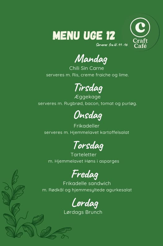 Craft Café Horsens starter ugen med ny menu og takeaway muligheder