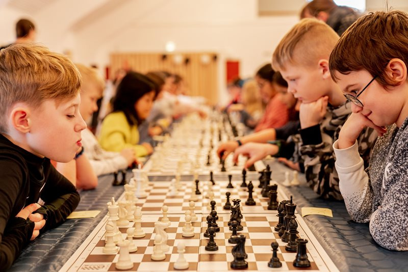 Rekordstor deltagelse i Skolernes Skakdag i Egedal Kommune: Over 2.600 elever er smittet med skak-feberen
