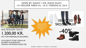 Hr Ravn Ikast inviterer til Open by Night med masser af tilbud denne fredag