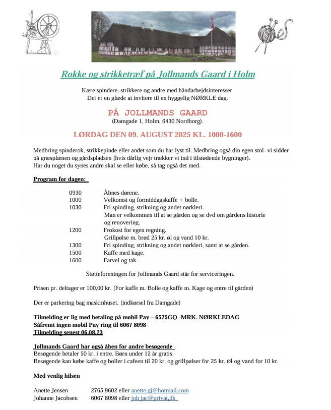 Rokke og strikketræf på Jollmands Gaard
