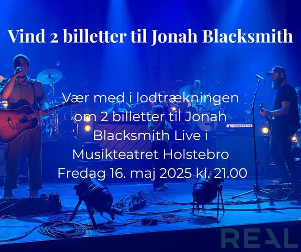 RealMæglerne Holstebro udlodder koncertbilletter til Jonah Blacksmith