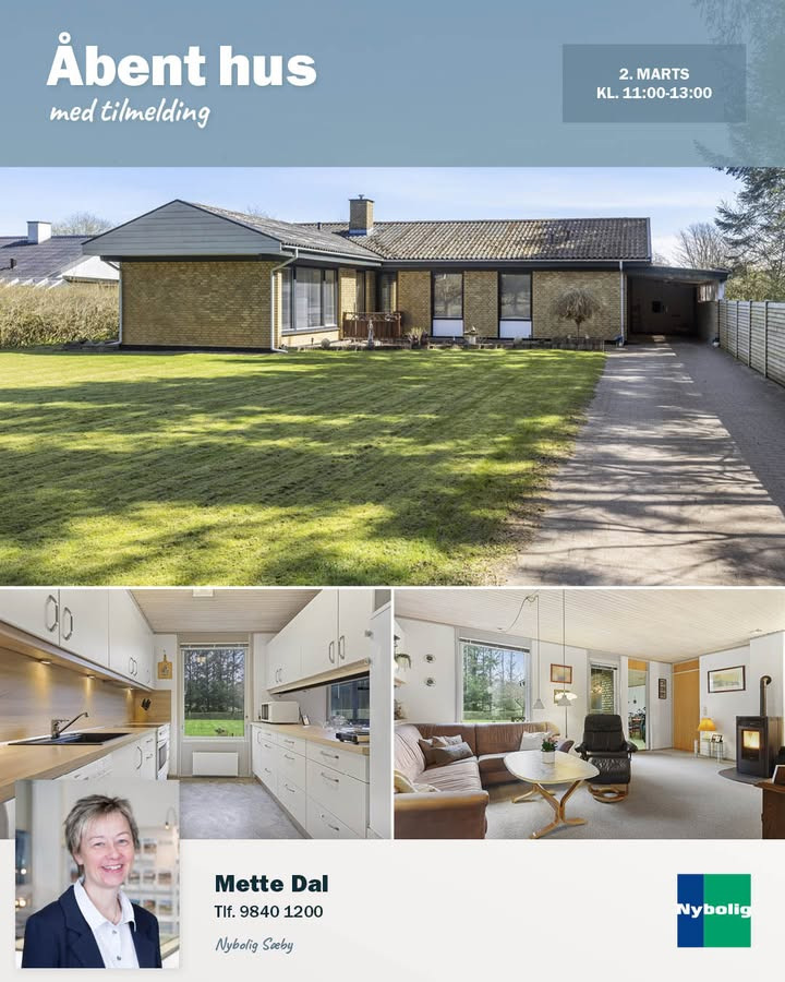 Nybolig Sæby A/S inviterer til åbent hus på Møllevej 13 i Lyngså med bud ønskes
