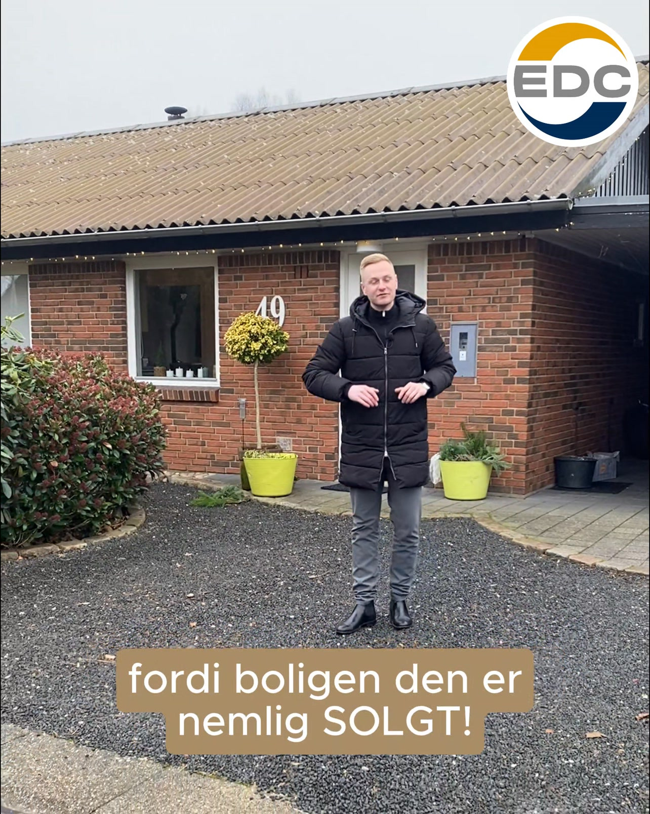 EDC Vejen har solgt ejendom på Frederiksbergvej 49, Andst i Vejen kommune