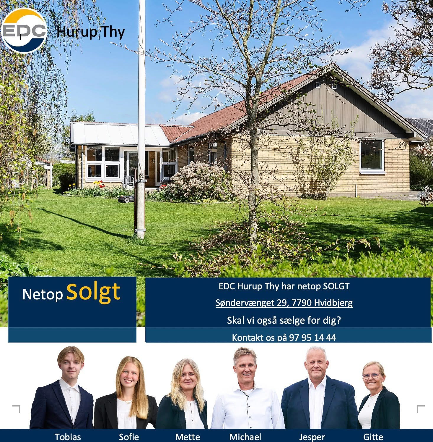 EDC Hurup Thy efterlyser flere villaer til salg i Hvidbjerg efter succesfuldt salg