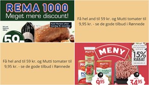 Få hel and til 59 kr. og Mutti tomater til 9,95 kr. - se de gode tilbud i Rønnede