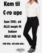 Spar 200 kr. på Magic Fit bukser hele uge 40 hos Skott Aalborg