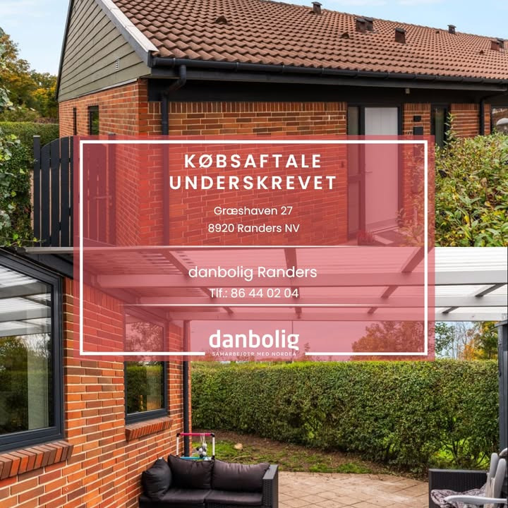 Danbolig Randers annoncerer salg af bolig på Græshaven 27