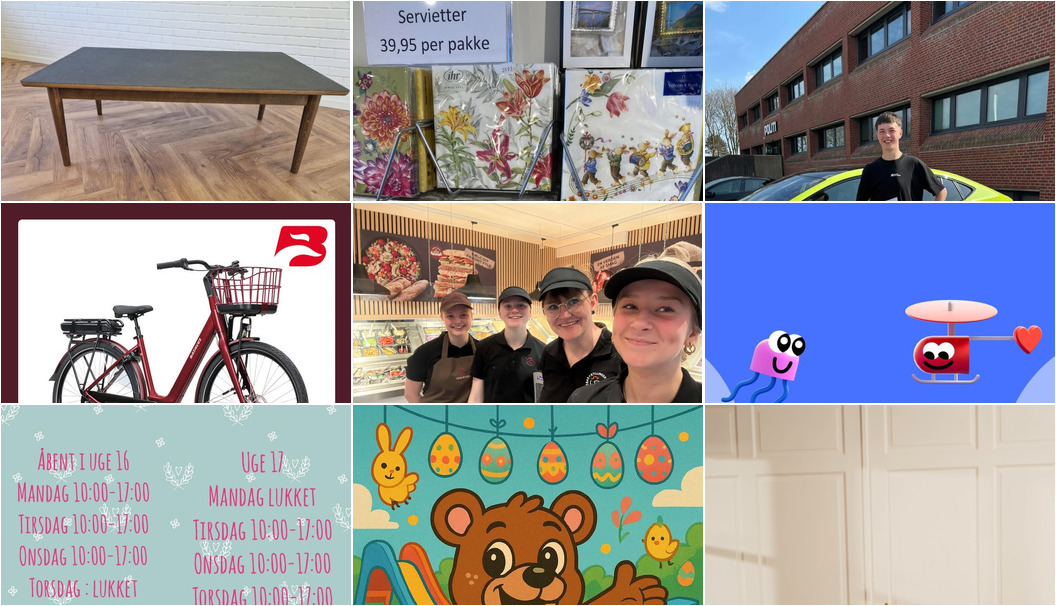 Nyt fra Kylling & Co, ELINS BUTIK, Nyt Syn Brøndum Jeppesen  og 16 andre